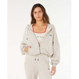 Rip Curl Sweat à capuche zippé Surf Side Spliced Gris chiné M Female