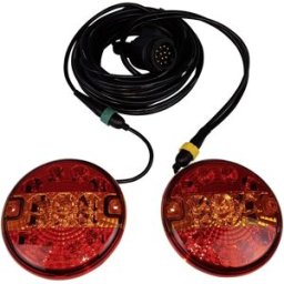 Berger & Schröter Kit déclairage pour remorque 13 pôles, 7 pôles clignotant, feu stop, feu arrière arrière 12 V avec support magnétique
