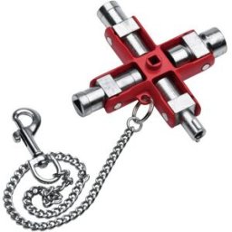 NWS 2005-6-SB Clé pour armoires électriques Clé pour armoires de distribution Zinc moulé sous pression rouge 1 pc(s)
