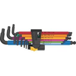 Wera 950/9 Hex-Plus Multicolour Imperial 2 6 pans intérieurs Jeu de clés mâles coudées 9 pièces