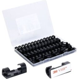 TRU COMPONENTS T24CA077 Support de câble autocollant TC-12888580 Plage de Ø du faisceau 5 à 9 mm noir 50 pc(s)