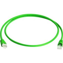 Telegärtner 100008029 RJ45 Câble réseau, câble patch CAT 6a S/FTP 0.25 m vert ignifuge, sans halogène, certifié UL 1 pc(s)