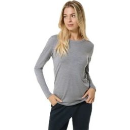 Super.natural T-shirt à Manches Longues Casual Rib Bio Cashmere Grey Melange L Femme