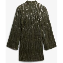 Superdry Fringe Sequin Mini Dress vert FR 38 (EU 36)