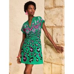 Love & Roses Love & Roses Notch Neck Mini Jersey T-Shirt Dress vert FR 48 (EU 46)