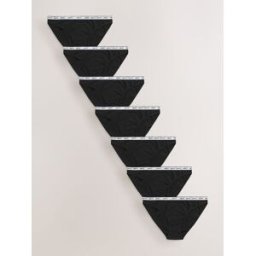 Next Lot de 7 culottes à logo en coton Noir FR 40 (EU 38)