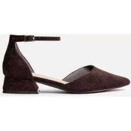 Linzi Linzi Coupe grandes talons Dolly Low Block Court Brun EU 40 (UK 7)