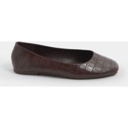 Yours Curve Yours Curve Croc Print Ballerina Pumps Brun EU 38 (UK 5)
