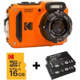Appareil photo compact étanche KODAK WPZ ORG + BATT + MICROSD 16 G