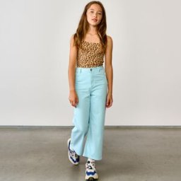 Bellerose - Jean bootcut 100% Coton bio Popies bleu turquoise 4 A