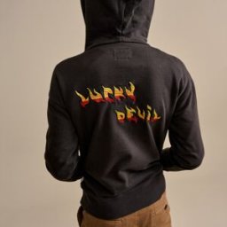 Bellerose - Sweat à capuche 100% Coton Bio Bincho carbone 8 A