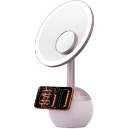 YONIS Miroir De Maquillage Led Avec Enceinte Bluetooth Et Charge Sans Fil Magnétique 15 W
