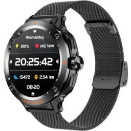 YONIS Montre Connectée 2 En 1 Avec Écouteurs Bluetooth Appels Nfc Santé