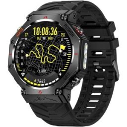 YONIS Montre Connectée Gps Extérieure Écran 1.39 Pouce Étanche 3 Atm Lampe Torche