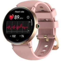 YONIS Montre Connectée Femme Écran Amoled Ultra-hd 1.2 Pouces Argenté 1000nit Lumineux