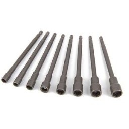 HBM 8 pièces Extra Long 150 mm. Jeu de clés à douille magnétique avec monture HEX