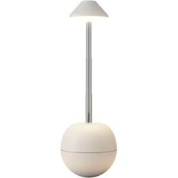 INF Lampe de table rechargeable oscillante avec éclairage RGB, télécommande et hauteur réglable Blanc