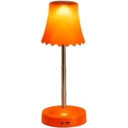 INF Lampe de table d'ambiance rechargeable à commande gestuelle, hauteur réglable et éclairage RGB Orange