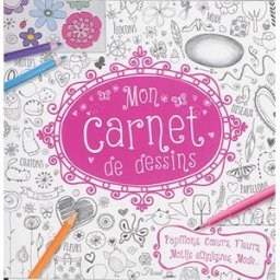 Mon carnet de dessins : papillons, coeurs, fleurs, motifs ethniques, mode... collectif 1 2 3 Soleil
