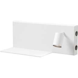 Applique murale avec tablette en métal blanc Jay L - Panzeri