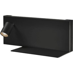Applique murale avec tablette en métal noir Jay L - Panzeri