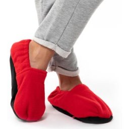 Innovagoods - Chaussons chauffants micro-ondes rouges OS