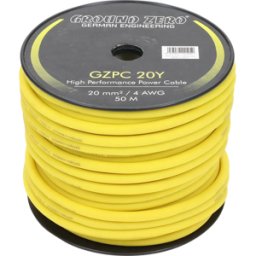 Câble d'alimentation Ground Zero GZPC 20B/Y 20mm² vendu au mètre Masori
