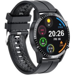 YONIS Montre Connectée Noir Suivi Santé Cardio Pression Oxygène Écran Hd 1.3 Pouces