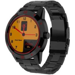 YONIS Montre Connectée 1.3' Tft Cardio Podomètre Sommeil Bluetooth 4.0 Acier Inox