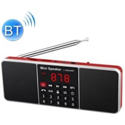 YONIS Radio Enceinte Bluetooth Double Haut-parleur Affichage Led