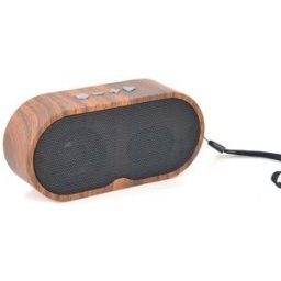 YONIS Enceinte Bluetooth Rétro Bois Mini Puissante Tf Radio Fm 10m Autonomie 1200mah