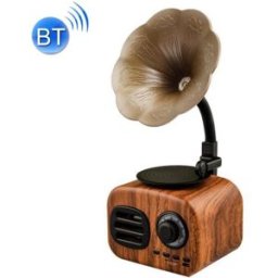 YONIS Mini Enceinte Bluetooth Rétro Style Gramophone 5 W Autonomie 6 H