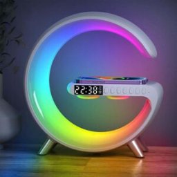 YONIS Enceinte Bluetooth Intelligente Avec Chargeur Sans Fil Réveil Et Lumière Ambiante