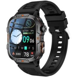 YONIS Montre Connectée 100+ Modes Sportifs Écran 1.96 Pouces Ip68 Lampe Torche