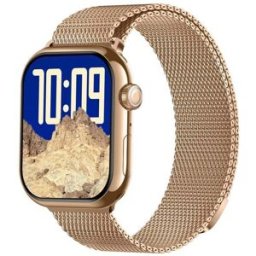 YONIS Montre Connectée Écran Couleur 2.04 Pouces Bluetooth Appels Acier Argenté