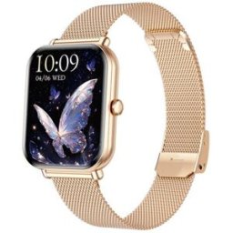 YONIS Montre Connectée Écran Couleur 1.75' Acier Bluetooth Appel Étanche Ip68