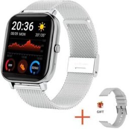 YONIS Montre Intelligente Bluetooth Appels Sommeil Cardio Écran 1.69' Sport Santé