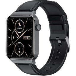 YONIS Montre Connectée Cuir Marron Ip67 Écran Hd Tactile Assistant Vocal Surveillance Santé