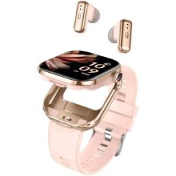 YONIS Montre Connectée 2 En 1 Avec Écouteurs Bluetooth Écran 2.02 Pouces Ip67