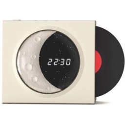 YONIS Enceinte Bluetooth Horloge Lunaire Sans Fil De Bureau Smart Son Stéréo Et Vinyle Rotatif