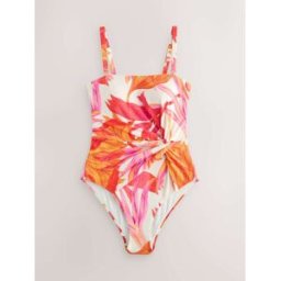 next Maillot de bain bandeau gainant à torsion crème FR 38 (EU 36)