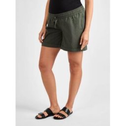 jojomamanbb Jojo Maman Bébé Grossesse Short en Lin Blend vert FR 38 (EU 36)
