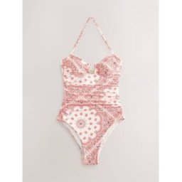 next Maillot de bain bandeau gainant le ventre crème FR 48 (EU 46)