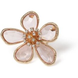 aela Aela Pink Statement Facet Flower Ring Rose large