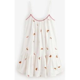 neverfullydressed Robe nuisette en coton brodée de bananes « Never Fully Dressed » crème FR 42 (EU 40)