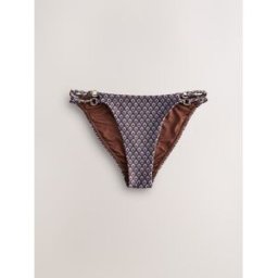 next Bas de bikini tanga à fermeture métallique Brun FR 50 (EU 48)