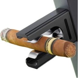 INF Porte-cigare magnétique avec récupérateur de cendres en alliage d'aluminium pour chariot de golf et extérieur Le noir
