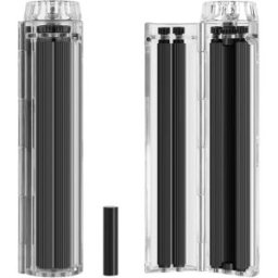 INF Rouleau à cigarettes manuel 8mm à rouleaux multiples, boîtier PC transparent et couvercle rabattable compact
