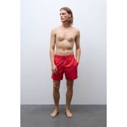 MONOPRIX Short de bain uni en polyester recyclé, séchage rapide XXL