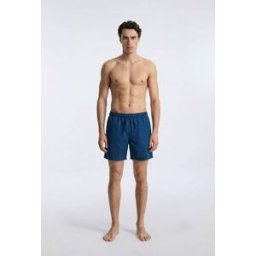 MONOPRIX Short de bain uni en polyester recyclé, séchage rapide M